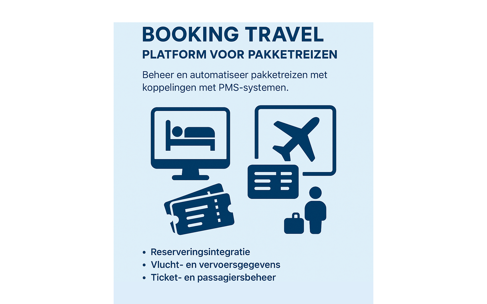 Booking Travel Platform voor Pakketreizen